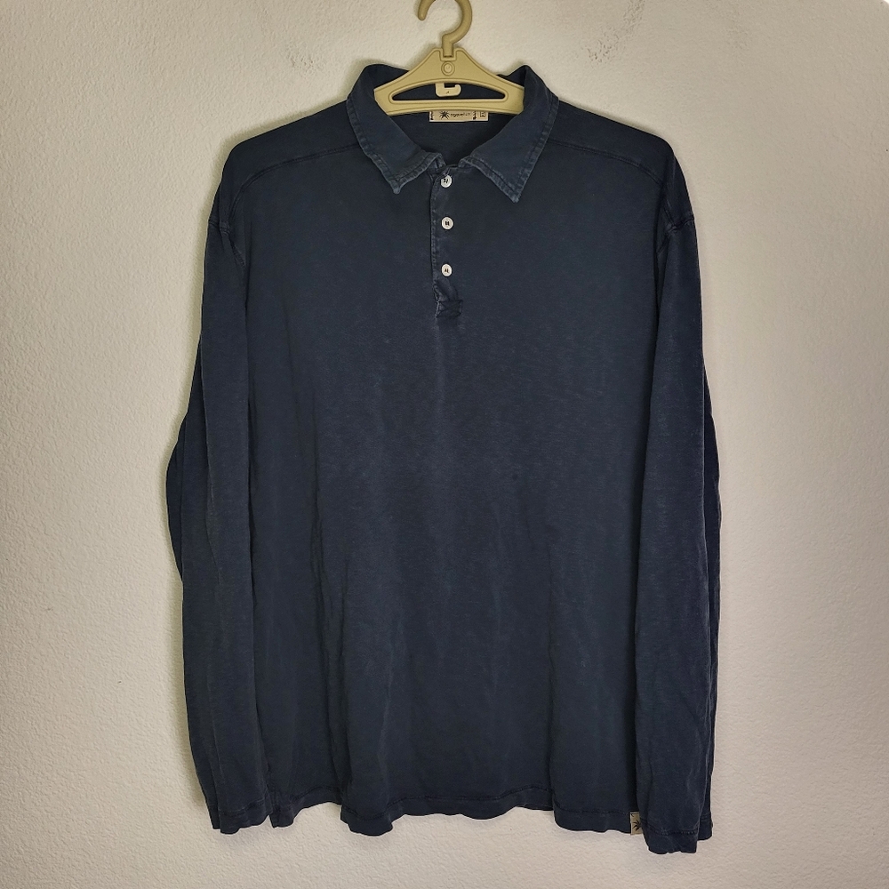 Agave Lux Long Sleeve Polo Shirt size XLarge